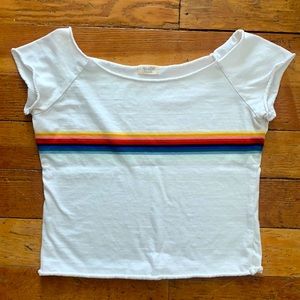 Brandy Melville/ J. Galt rainbow stripe tee